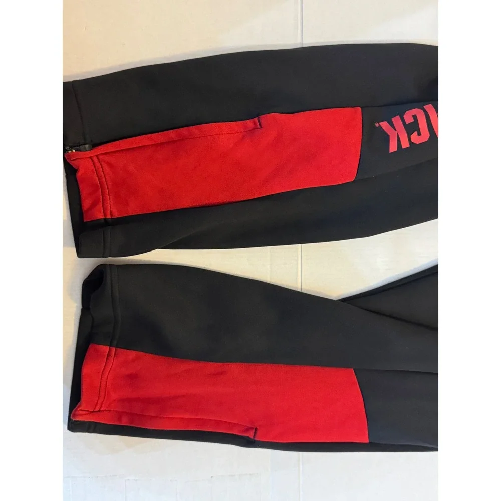 Adidas NC State Wolfpack  Black Red Tuffy Logo Mens Jogger xtra large